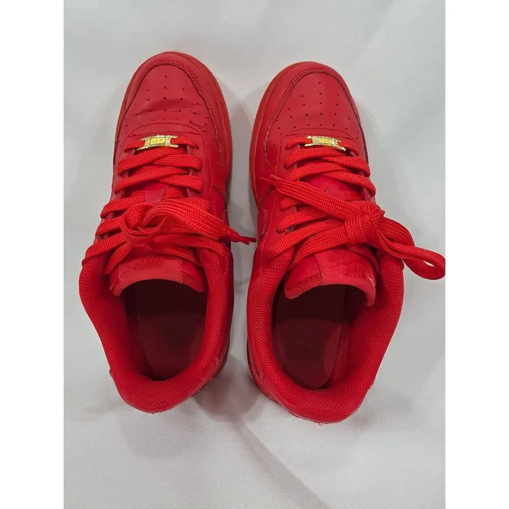 Nike Air Force 1 Low LV8 Leather University Red Big Kids Shoes Size 6.5Y